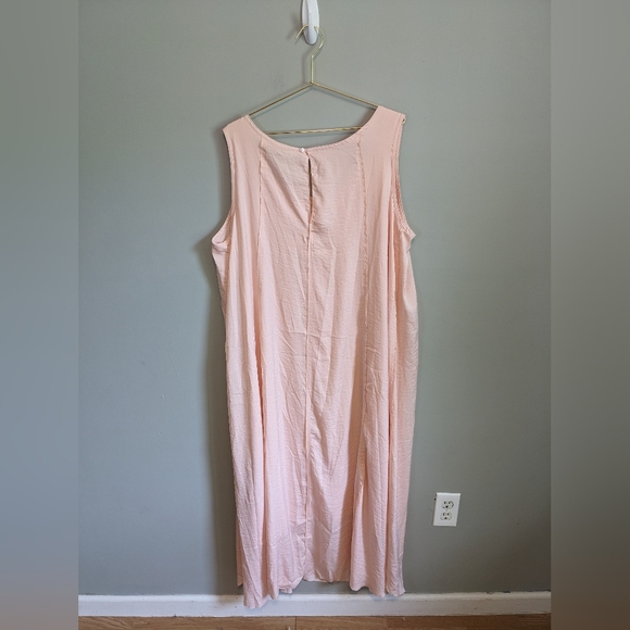 Denim 24/7 Light Pink Romantic Maxi Dress, size 20W - Picture 3 of 6